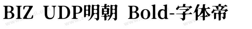 BIZ UDP明朝 Bold字体转换